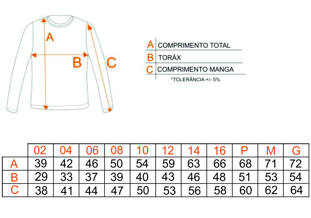 CAMISETA ALGODAO MANGA LONGA L/C