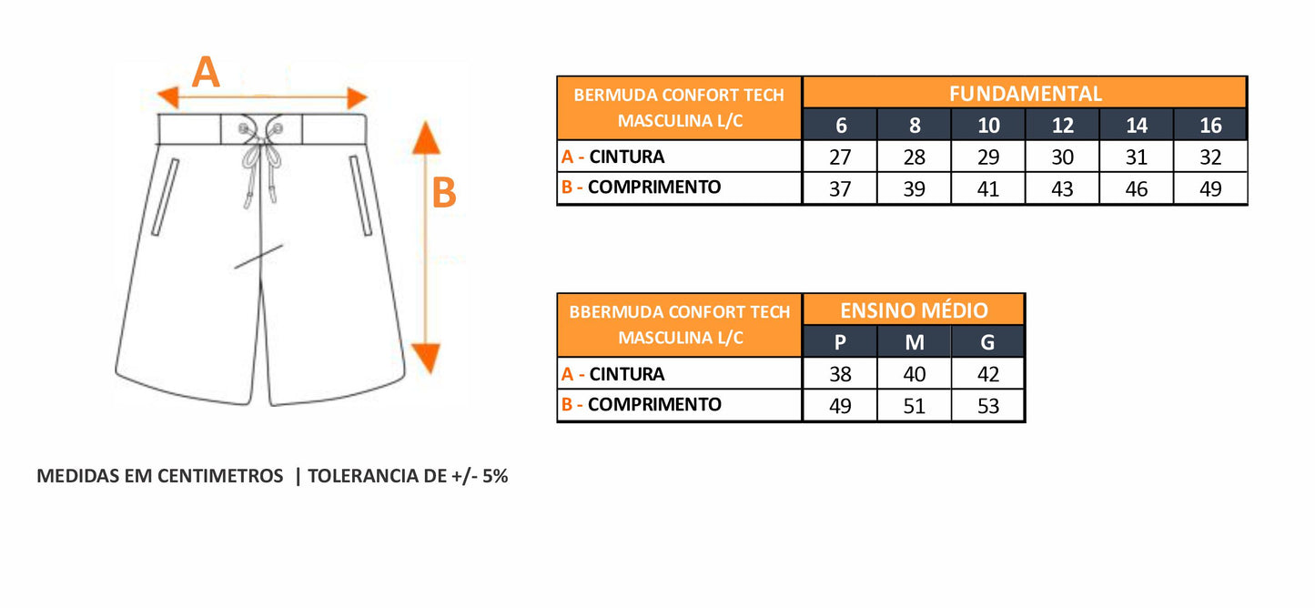 BERMUDA CONFORT TECH MASCULINA L/C
