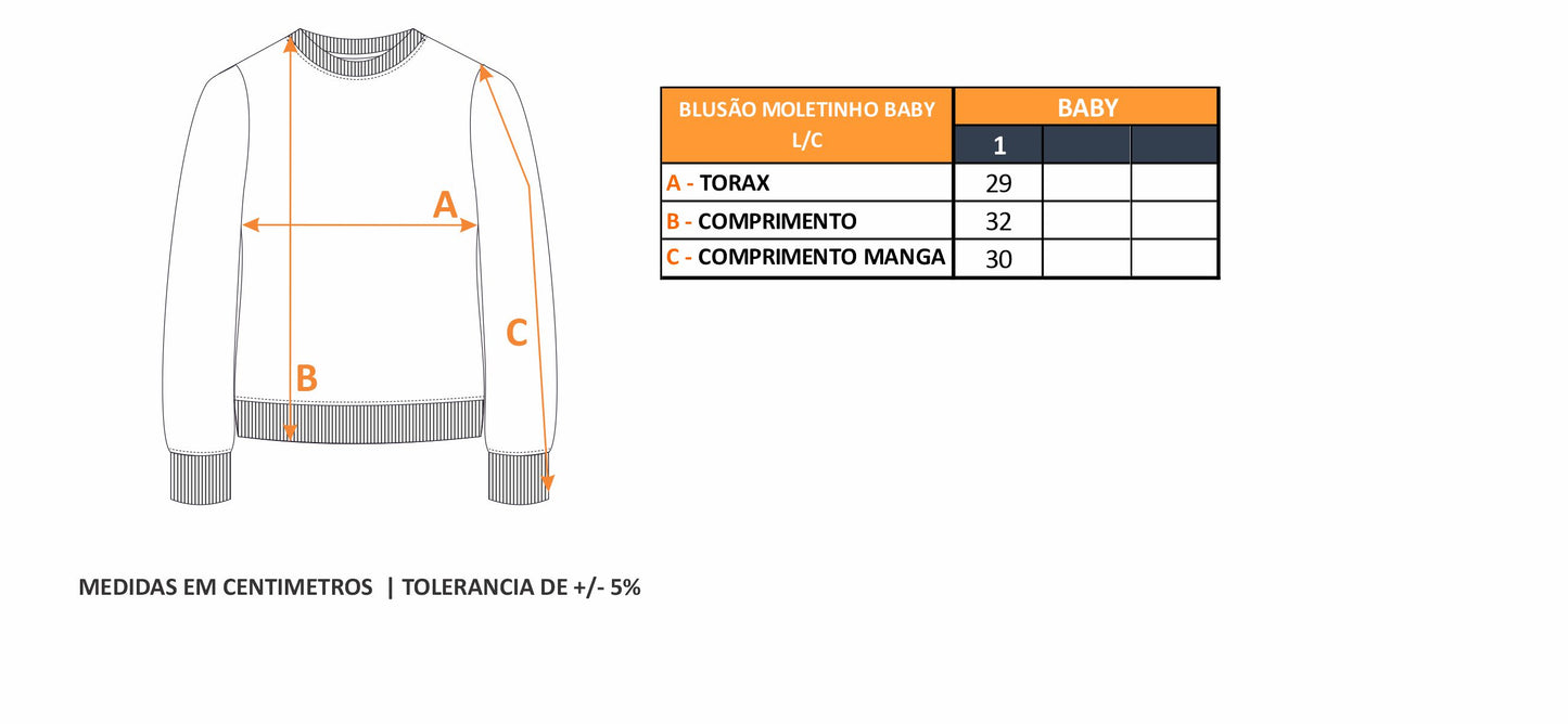 BLUSÃO DE MOLETINHO BABY L/C