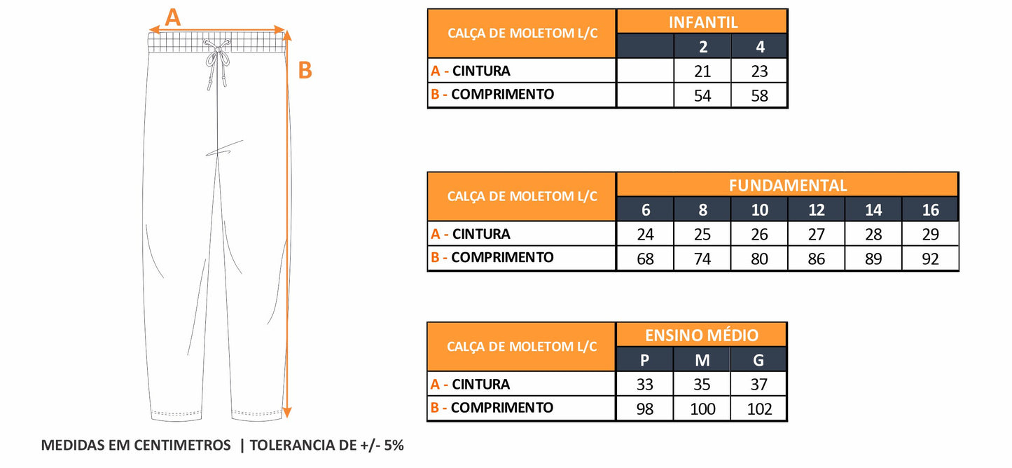 CALÇA DE MOLETOM L/C