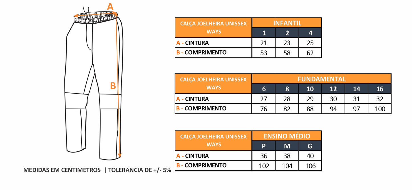 CALÇA JOELHEIRA UNISSEX WAYS