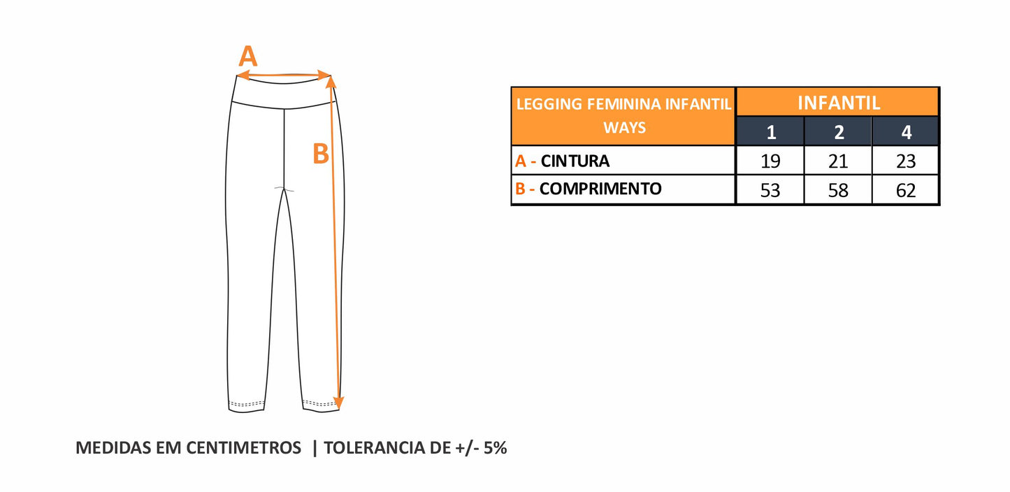 LEGGING FEMININA INFANTIL WAYS