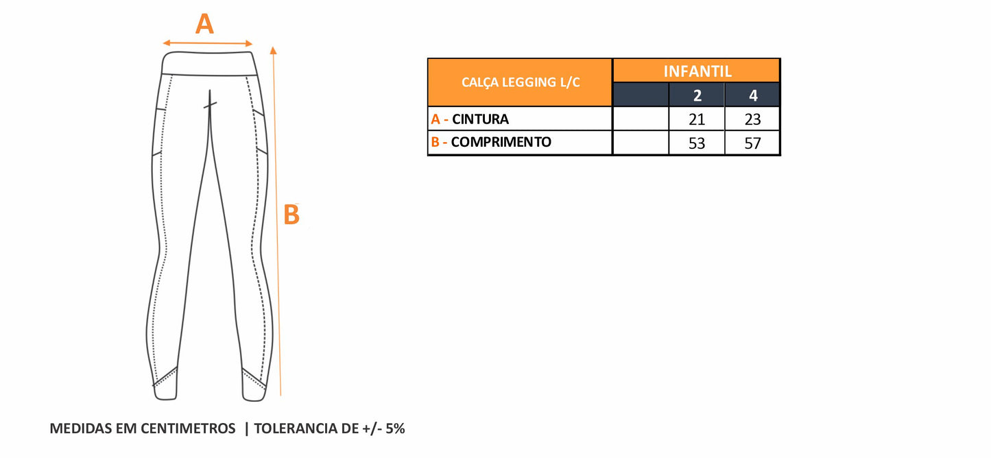 CALÇA LEGGING INFANTIL L/C