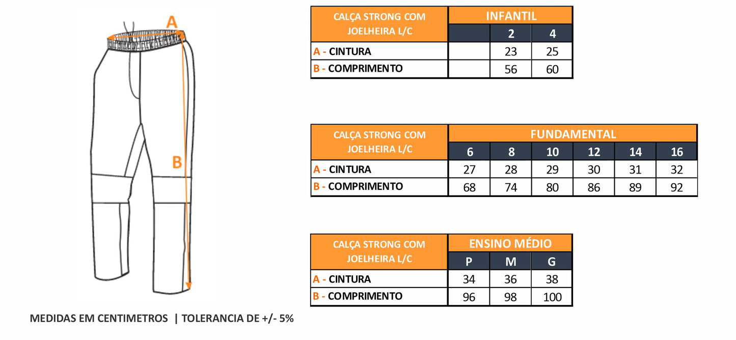 CALÇA STRONG COM JOELHEIRA L/C