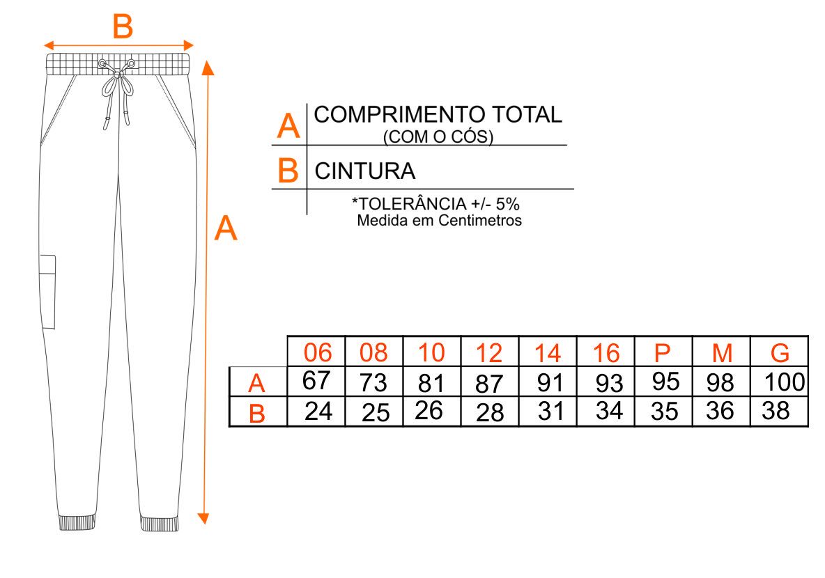 CALÇA DE MOLETOM COM PUNHO FEMININA L/C