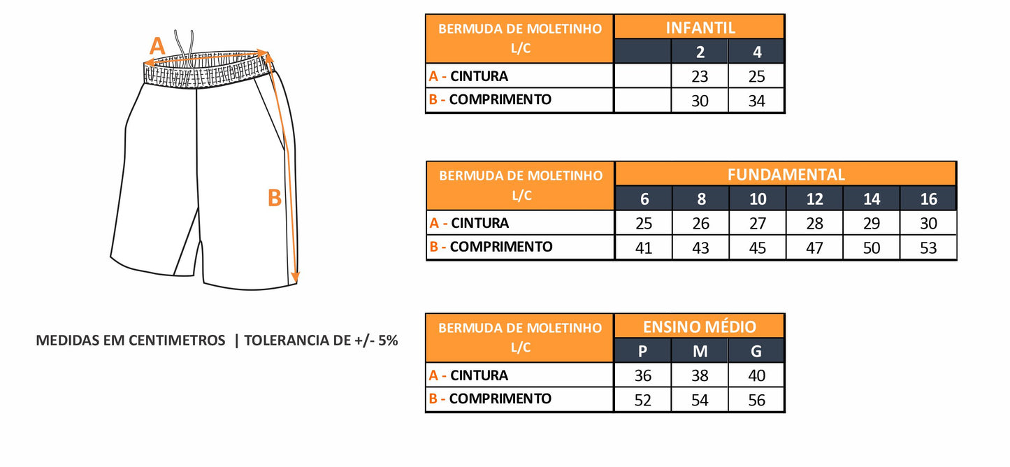 BERMUDA DE MOLETINHO L/C